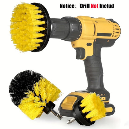 3Pcs Drill Brush Attachment Set Power Scrubber Brush with Drill Scrub Brush for Cleaning Showers Tubs Bathroom Tile Grout Carpet