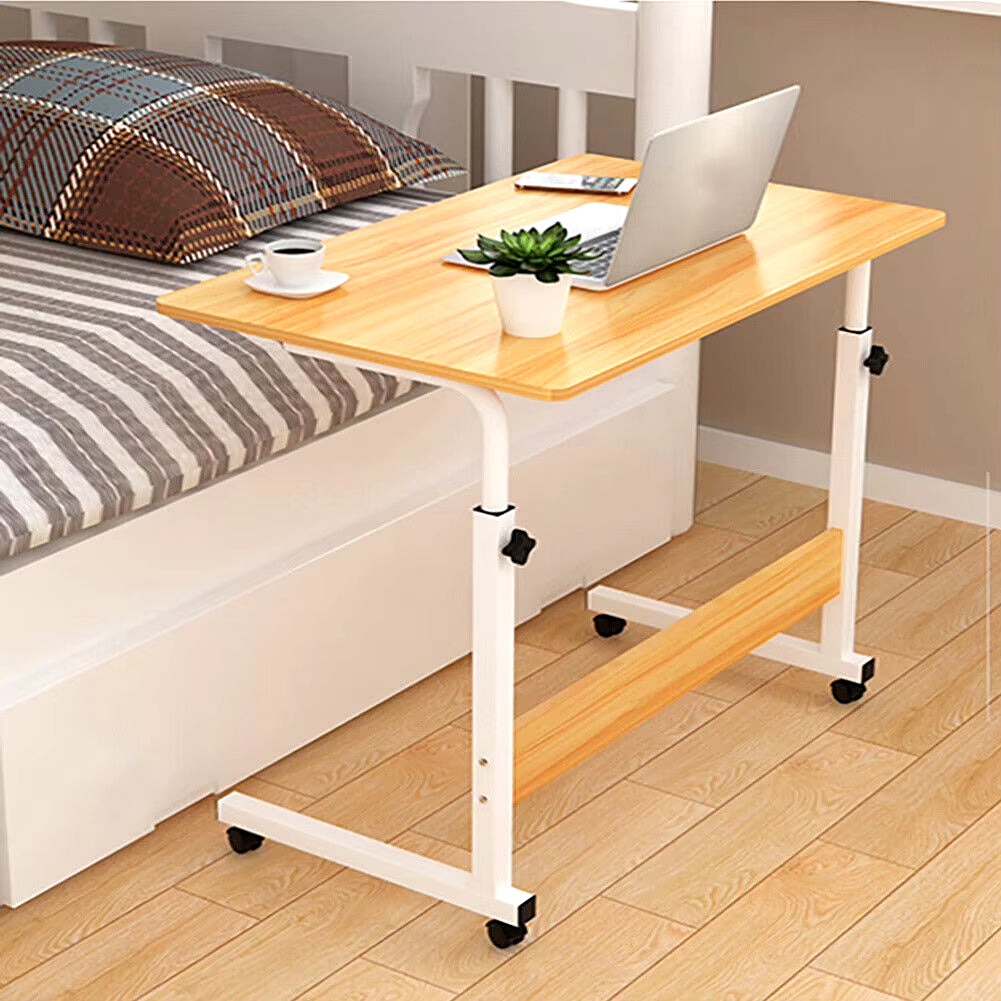 Mobile over Bed Chair Table Hospital Overbed Height Adjustable Laptop Tray Stand